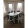 Set Masa Extensibila 160-280cm Lemn Fag + 6 Scaune Tapitate Living/Dining Clasic