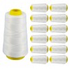 Set 10 Mosoare Ata Alba Masina Cusut Saci, 130g, Poliester, Compatibil GK9 GK26, 13cm Lungime
