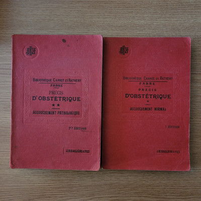 A. Gilbert, L. Fournier - Pr&amp;eacute;cis d&amp;#039;obst&amp;eacute;trique 2 volume (1936) foto