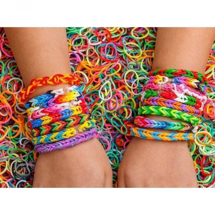 Set creativ elastice loom colorate cu accesorii, 625 piese Toi-Toys TT55110A