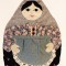 Husa haina pentru ceainic, hand-made, design Matrioshka, captusita matlasata