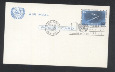 UN New York 1963 Definitives Mi.128 Postcard unused FDC UN.260 foto