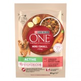 One Mini Dog Active, hrana umeda pentru caini, vita, 85 gr