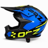 Cumpara ieftin Casca Moto/Enduro FIXATO, Interior Confortabil, Ventilatie Multipla, Albastru cu Verde, L 59-60cm
