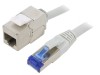 Prelungitor RJ45 S/FTP CAT6a LSZH Gri 10m