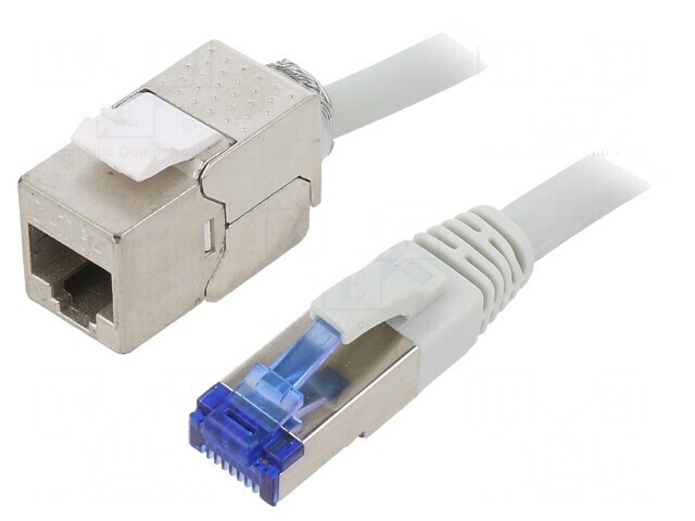 Prelungitor RJ45 S/FTP CAT6a LSZH Gri 10m