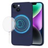 Husa silicon iPhone 14 Techsuit SoftFlex MagSafe, bleumarin