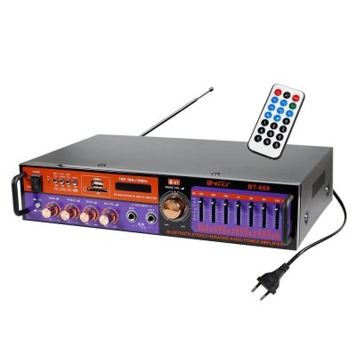 Amplificator profesional tip statie Teli BT-669 cu Bluetooth si putere 2 x 50 foto