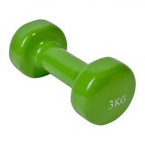 Gantera 3kg Verde Neopren - Fitness, Tonifiere, Forta, Exercitii Acasa/Sala