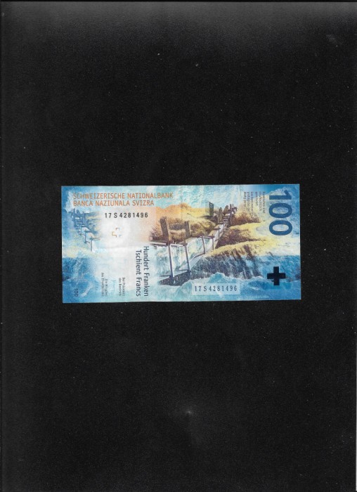 Elvetia 100 franci francs 2017 seria4281496