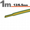 Tub termocontractibilGalben-verde &bull; 13 / 6,5 mm (10m)
