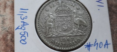 AUSTRALIA 1 FLORIN 1947 foto