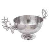 Cupa Decorativa Argintie vidaXL Aluminiu 62x35x33cm, Design Modern, Ornament Interior Camera de Zi