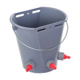 Găleată Alăptare Miei Iezi 8L, 3 Tetine, Plastic Dur, Suport Metalic Inclus