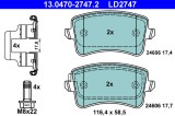 ATE 13.0470-2747.2 ATE Ceramic set placute frana,frana disc
