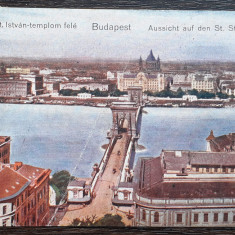 (221) CARTE POSTALA UNGARIA - BUDAPESTA - VEDERE DE SUS A DOMULUI SF. STEFAN