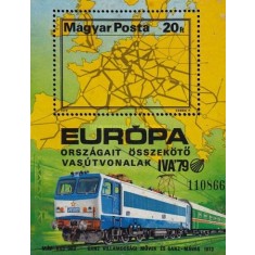 Ungaria 1979 - locomotive, colita neuzata