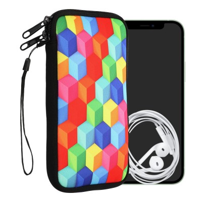 Husa Universala Kwmobile marime XL - 6,8 inch, Neopren, Multicolor, 30226.4.31 foto