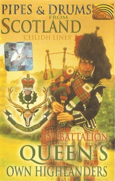 Casetă audio - 1st Battalion Queen&#039;s Own Highlanders &ndash; Pipes &amp; Drums, originală