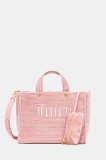 Juicy Couture poșetă Iris Velvet culoarea roz, BIJIR8941WC9