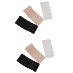 Set prelungire sutien, extensii pentru sutien cu 2 pozitii de prindere, 6 bucati, latime 3.8 cm, negru, crem, alb