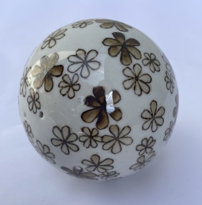 SFERA din portelan, decoruri florale, diametru 8,2 cm foto
