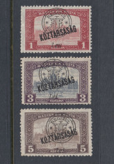 ROMANIA 1919 - EMISIUNEA CLUJ ORADEA - PARLAMENT SERIE MNH foto