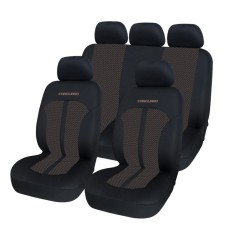 Huse universale premium Carguard pentru scaune auto, Negru/Bej