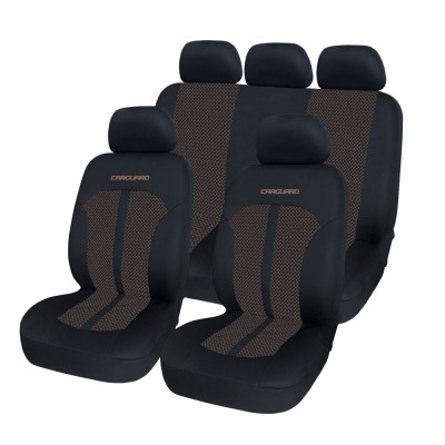 Huse universale premium Carguard pentru scaune auto, Negru/Bej foto
