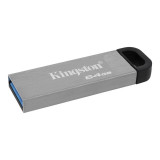 MEMORIE USB 3.2 KINGSTON 64 GB clasica carcasa metalic argintiu DTKN/64GB