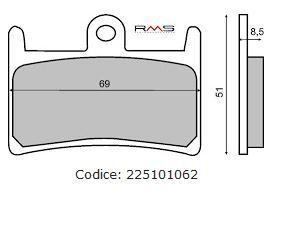 Placute frana (Sinter) Yamaha YZF R7 &amp;#039;99-&amp;#039;01 /FZS 1000 &amp;#039;01-&amp;#039;05 /YZF 1000 &amp;#039;96-&amp;#039;01 Cod Produs: MX_NEW 225101062RM foto