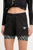 Dynafit pantaloni scurți outdoor culoarea negru, uni, high waist, 08.0000071921