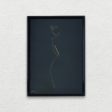 Tablou femeie nud, 21&times;30 cm
