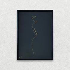 Tablou femeie nud, 21×30 cm