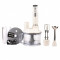 Blender cu tocator si mixer Finlux FHB-648, 1500W, 6 in 1, Tocator cu accesorii, Bej