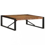 VidaXL Masuta de cafea multicolora 100x100x35 cm lemn masiv recuperat