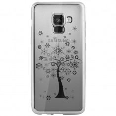 Carcasa Fashion Samsung Galaxy A8 Plus 2018 Tree Argintie Beeyo foto