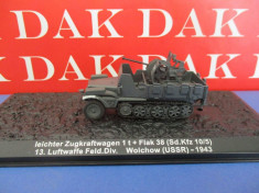 Macheta tanc leichter Zugkraftwagen 1t + Flak 38 - 1943 scara 1:72 foto