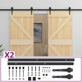 Usa glisanta cu set feronerie, 80 x 210 cm, lemn masiv de pin