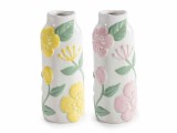 Set 2 vaze flori ceramica multicolora &Oslash; 9,5 cm x 22,5 H