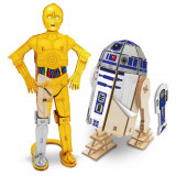Macheta de asamblat - Star Wars - C-3PO &amp; R2D2 | Wood WorX