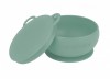 Bol Minikoioi cu Ventuza si Capac, 100% Premium Silicone &ndash; River Green