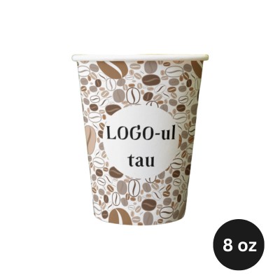 Pahare carton personalizate, 8oz foto