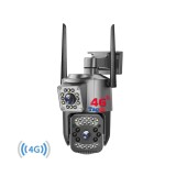 Cumpara ieftin Camera Supraveghere WIFI 4K 8MP, 2 Lentile, Urmarire Automata, IP66, Control Aplicatie, 4G (SIM), Taggo