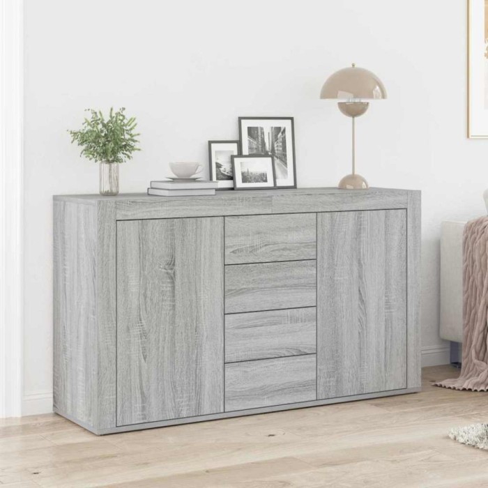 vidaXL Bufet cu sertar sonoma gri 120 x 36 x 69 cm Lemn compozit 3333861