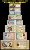 REPRODUCERI lot 8 bancnote Bon de Solidarite Vichy France Notes seria 1940-1944