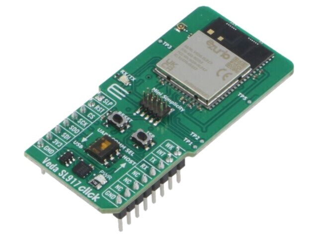 Placă Prototip Bluetooth WiFi MIKROE VEDA SL917 CLICK RF Trace Pad