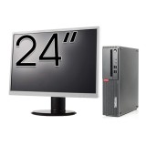 Pachet Calculator Second Hand LENOVO ThinkCentre M910s SFF, Intel Core i5-6500 3.20GHz, 8GB DDR4, 256GB SSD + Monitor 24 Inch NewTechnology Media