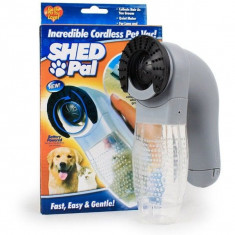 Perie electrica cu vacuum pentru curatat parul de animale,Shed Pal