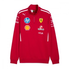 Ferrari hanorac de bărbați 1/4 Zip official Teamline Replica F1 Team 2025 - XL